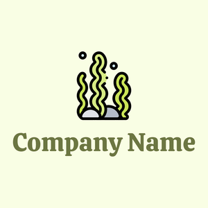 Coral logo on a Light Yellow background - Abstract