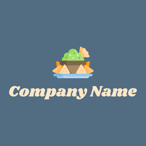 Nachos logo on a Kashmir Blue background - Alimentos & Bebidas