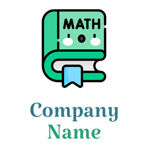 Math book logo on a White background - Educação