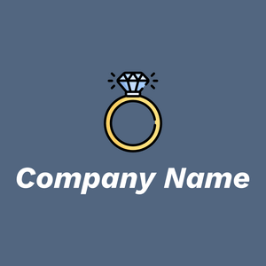 Diamond ring logo on a Kashmir Blue background - Mode & Beauté