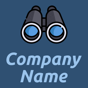 Binoculars logo on a Blue background - Abstracto