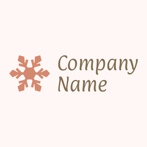 Snowflake logo on a Snow background - Abstract