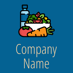 Diet logo on a Cerulean background - Nourriture & Boisson