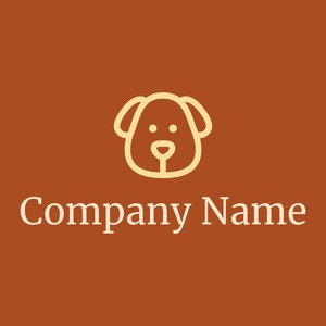 Dog logo on a Rich Gold background - Animales & Animales de compañía