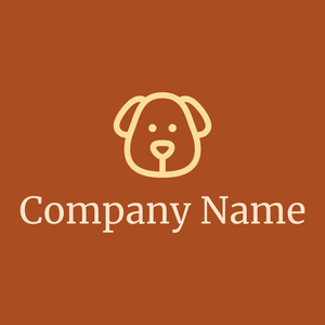 Dog logo on a Rich Gold background - Dieren/huisdieren
