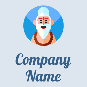 Guru logo on a Hawkes Blue background - Religious