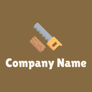 Woodworking logo on a Dark Wood background - Construcción & Herramientas