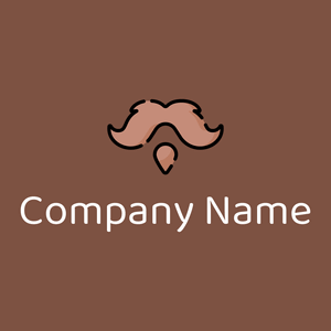 Moustache logo on a Old Copper background - Moda & Bellezza
