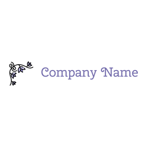 Purple Floral design logo on a White background - Floral