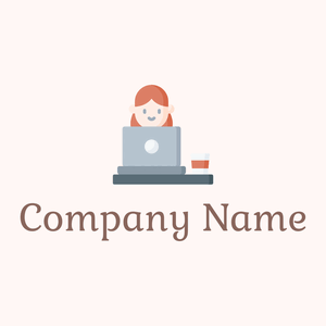 Digital nomad logo on a Snow background - Negócios & Consultoria