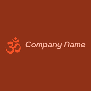 Om logo on a Saddle Brown background - Religious