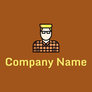 Man logo on a Golden Brown background - Fashion & Beauty