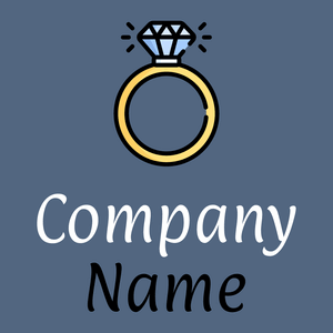 Diamond ring logo on a Kashmir Blue background - Servizi nuziali