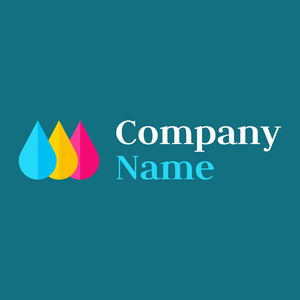 Drops logo on a Deep Sea background - Domaine des communications