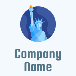 Statue of liberty on a Alice Blue background - Architectuur
