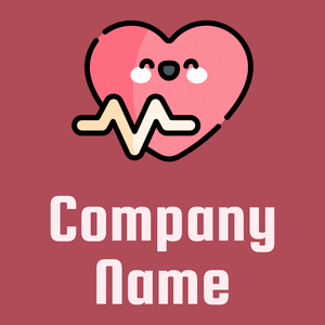 Heart logo on a Pink background - Medical & Farmacia
