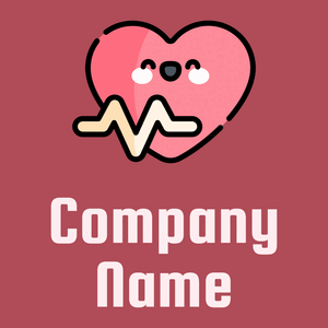 Heart logo on a Pink background - Medizin & Pharmazeutik
