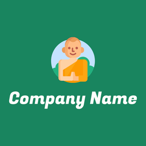 Monk logo on a Elf Green background - Religión