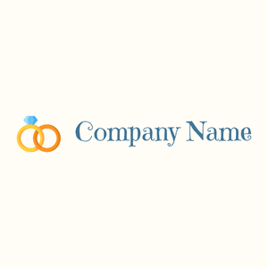 Wedding rings logo on a Floral White background - Mode & Beauté