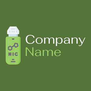 Nicotine logo on a Fern Green background - Abstrait