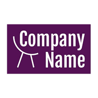 Chair logo in purple rectangle - Vendita al dettaglio