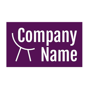 Chair logo in purple rectangle - Muebles de casa