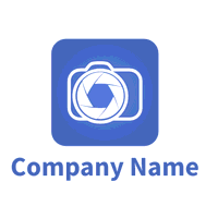 white camera on blue background logo - Arte & Entretenimiento