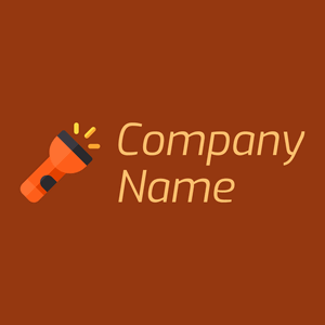 Flashlight logo on a Saddle Brown background - Construction & Outils
