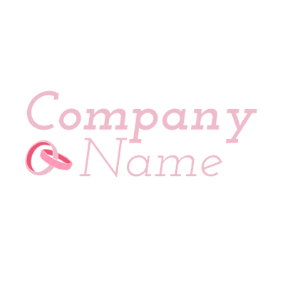 Logo anillos rosa - Servicio de bodas Logotipo