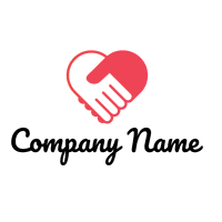 Logotipo manos formando corazón - Servicio de bodas Logotipo