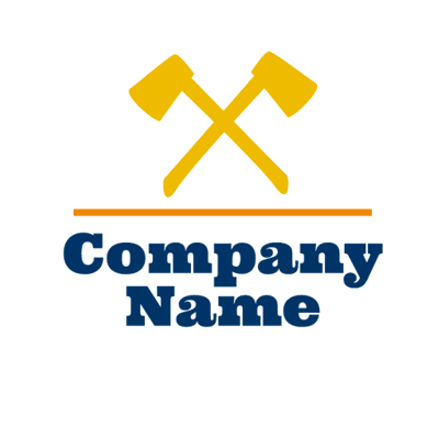 Logo with yellow axes - Construction & Tools