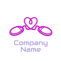 Logotipo de citas de dos mouses - Internet Logotipo