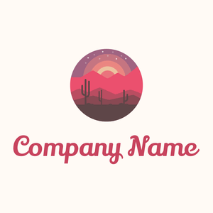 Dark Pink Desert on a Seashell background - Landschapsarchitectuur
