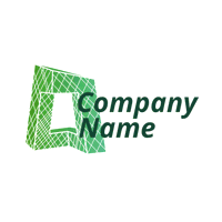 Logo estructura verde abstracta - Industrial Logotipo