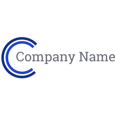 Firmenlogo mit dem Buchstaben C in Blau - Industrie