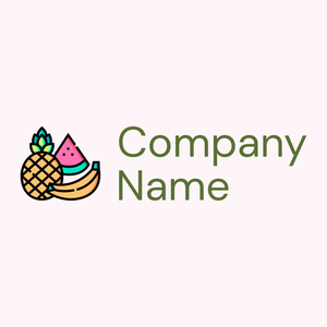 Tropical fruit logo on a Lavender Blush background - Environmental & Green