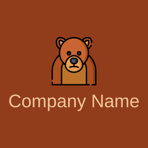Grizzly bear on a Russet background - Animales & Animales de compañía