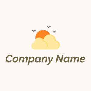 Birds Dawn logo on a Seashell background - Abstrait