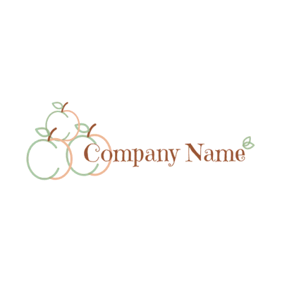 Logo con manzanas - Agricultura Logotipo