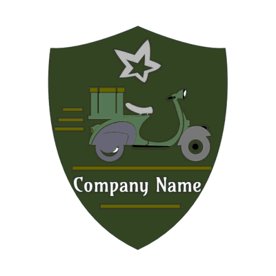 Logotipo scooter verde en insignia - Automobiles & Vehículos Logotipo