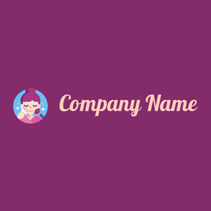 Make up logo on a Rose Bud Cherry background - Moda & Belleza