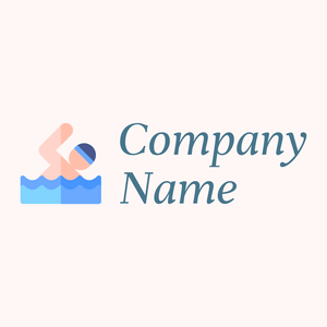 Swimmer logo on a Snow background - Jeux & Loisirs