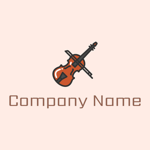 Violin logo on a Misty Rose background - Entertainment & Arts