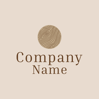 Logotipo de textura de madera en círculo - Empresa & Consultantes Logotipo