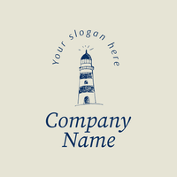 Hand drawn lighthouse logo - Viajes & Hoteles