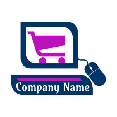 Logotipo de carrito de compras con ratón - Venta al detalle Logotipo