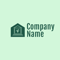 Logo de una planta con invernadero - Empresa & Consultantes Logotipo