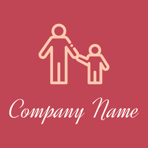 Father and son logo on a Sunset background - Abstrato