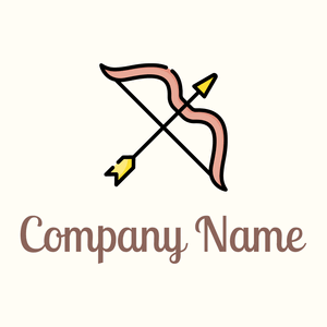 Bow and arrow on a Floral White background - Domaine sportif