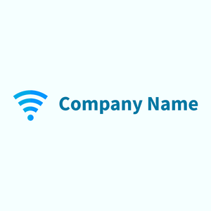 Wifi logo on a Azure background - Ordinateur